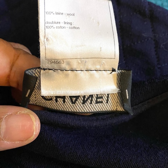 Chanel Navy Blue CC Quilted Dress - Picture 16 of 16